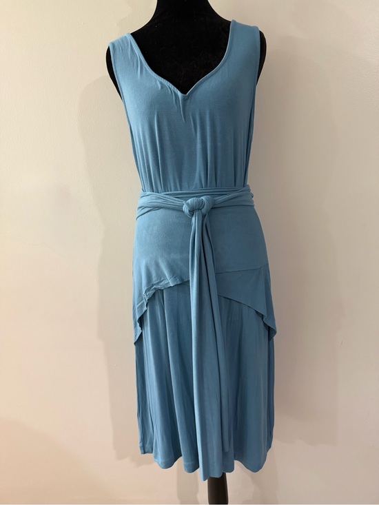 Soma Dresses & Skirts - Soma Light Blue Adjustable Wrap Sleeveless V-Neck Cool Days Women's Midi Dress